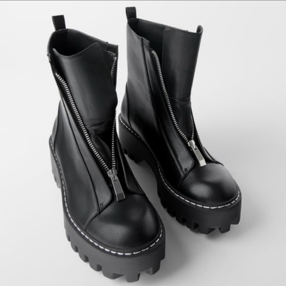 Zara zippered low heel
